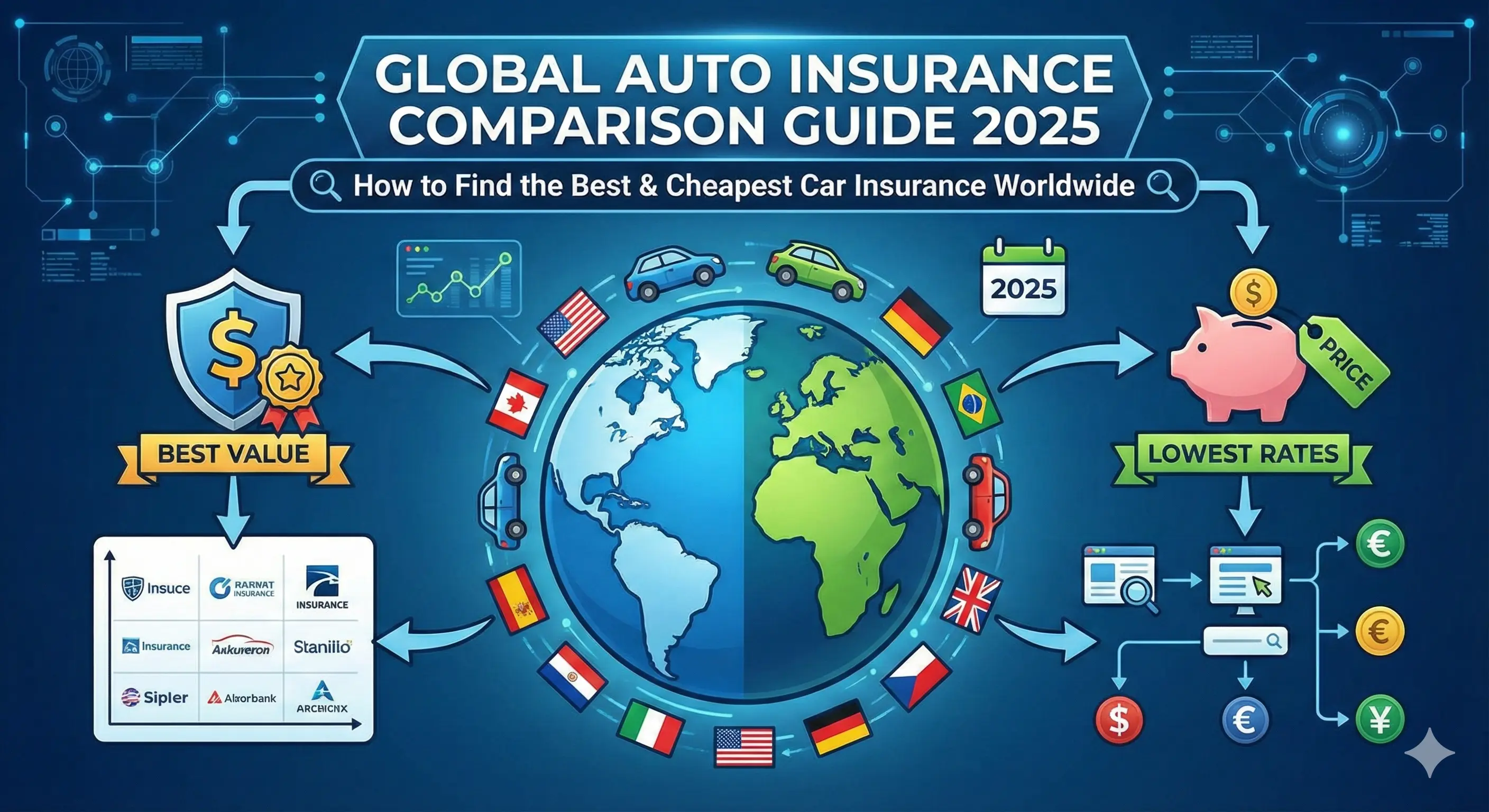 Global Auto Insurance Comparison Guide 2025: How to Find the Best & Cheapest Car Insurance Worldwide Thumbnail